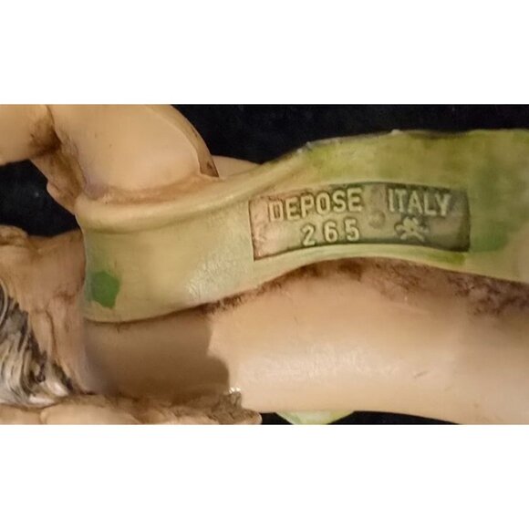 5" Cherub Angel Figurines Vintage Depose Italy Fontanini Playing Flute Mandolin - Picture 9 of 13